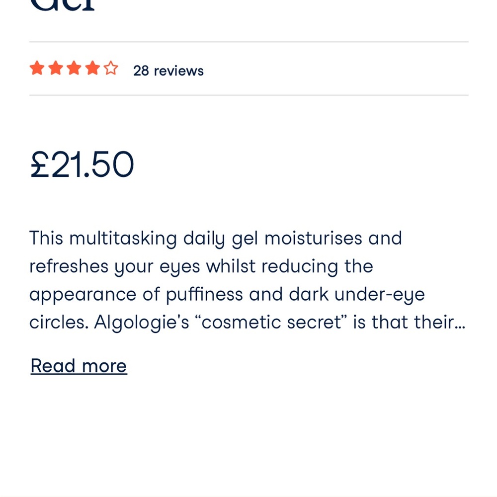 eye gel is great at under makeup, will absorb nicely